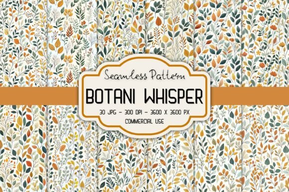 Download Seamless Botani Whisper Digital Patterns - Seamless Collection