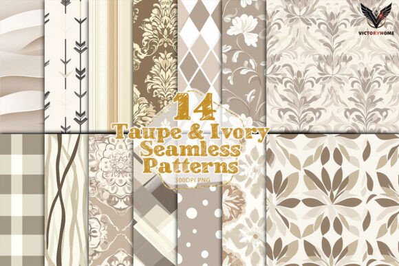 Download Taupe and Ivory Seamless Patterns - Seamless Collection
