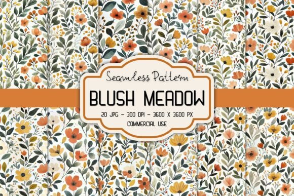 Download Seamless Blush Meadow Floral Pattern - Seamless Collection