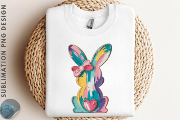 Download Brushstroke Happy Easter Bunny PNG - Premium Resources