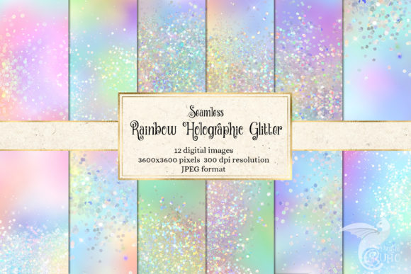 Download Seamless Rainbow Holographic Glitter - Seamless Collection