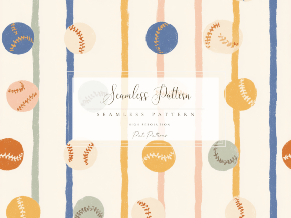 Download Kids Vintage Baseball Seamless Pattern - Seamless Collection