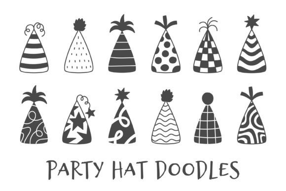 Download Party Hat Doodles - Doodle Collection