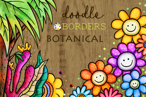 Download Doodle Floral Botanical Page Borders - Doodle Collection