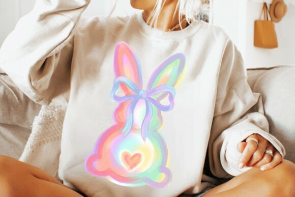 Download Brushstroke Easter Coquette Bunny Png - Premium Resources