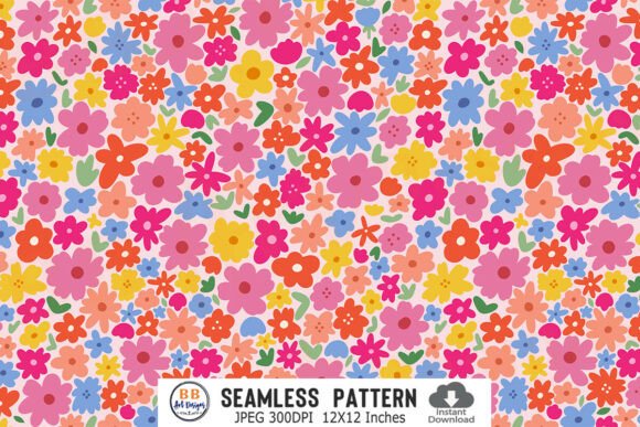 Download Seamless Floral Pattern JPG Flower Paper - Seamless Collection
